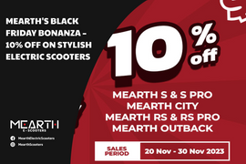 Mearth's Black Friday Bonanza – 10% Off on Stylish Electric Scooters